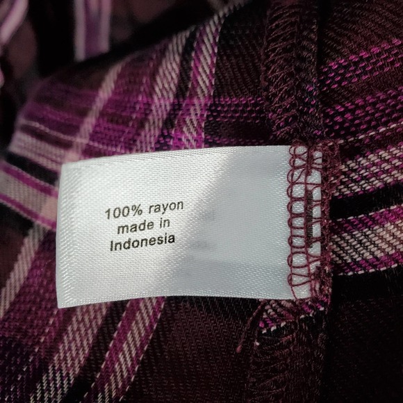 Lane Bryant Plaid Kimono Open Front Fringe Hem Waterfall Cardigan Size 14 16 - Picture 4 of 5